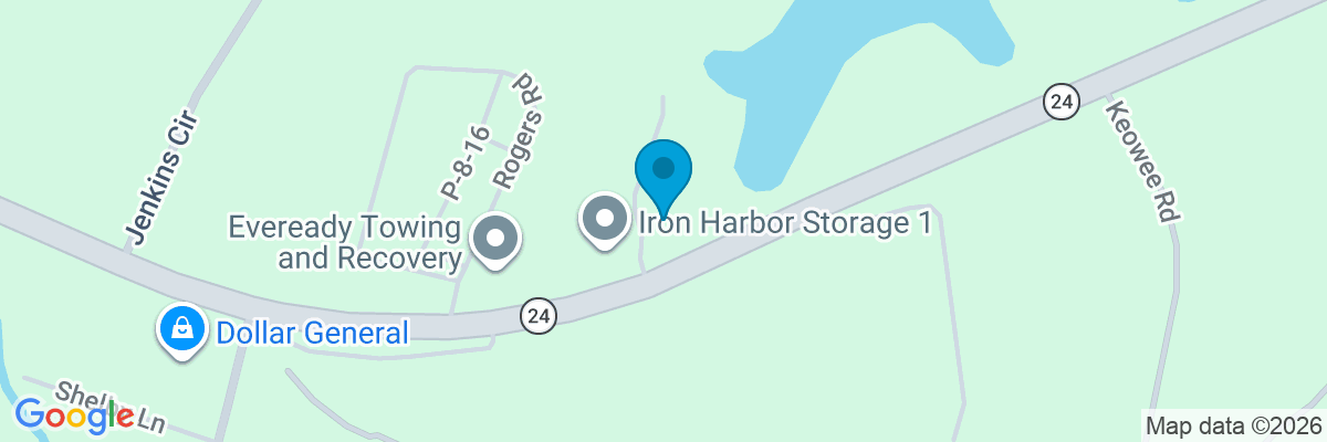 Map showing facility locations