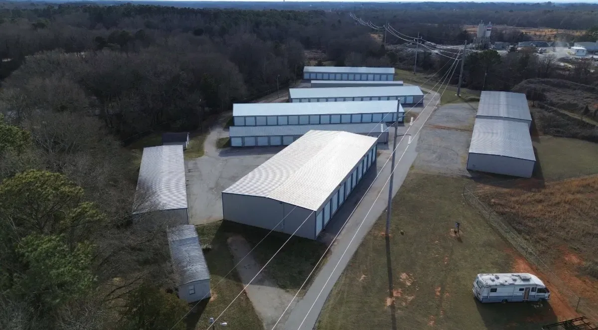 Aerial view of Iron Harbor Storage